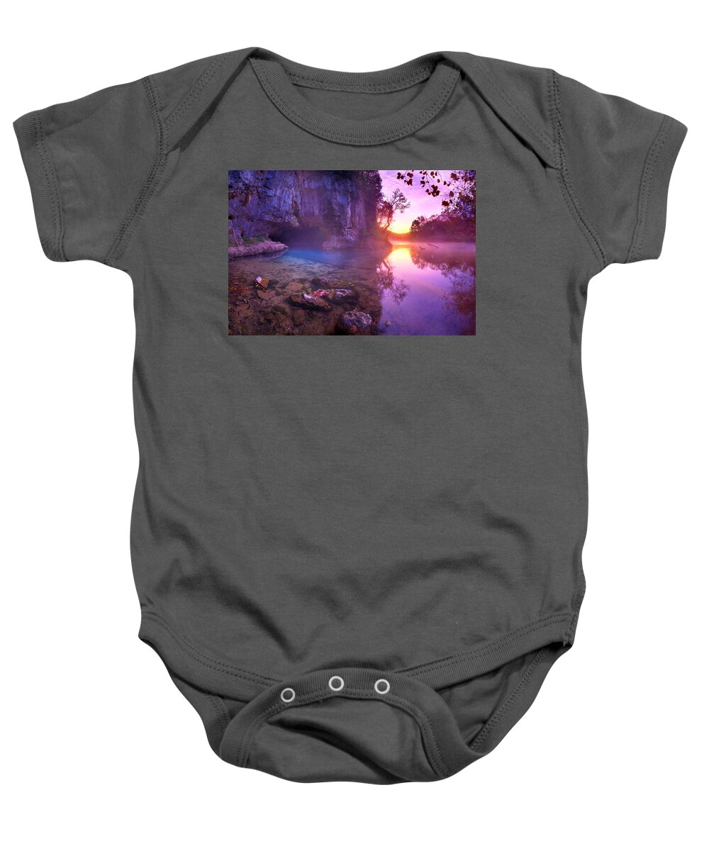 Spring Baby Onesie featuring the photograph Cave Springs by Robert Charity