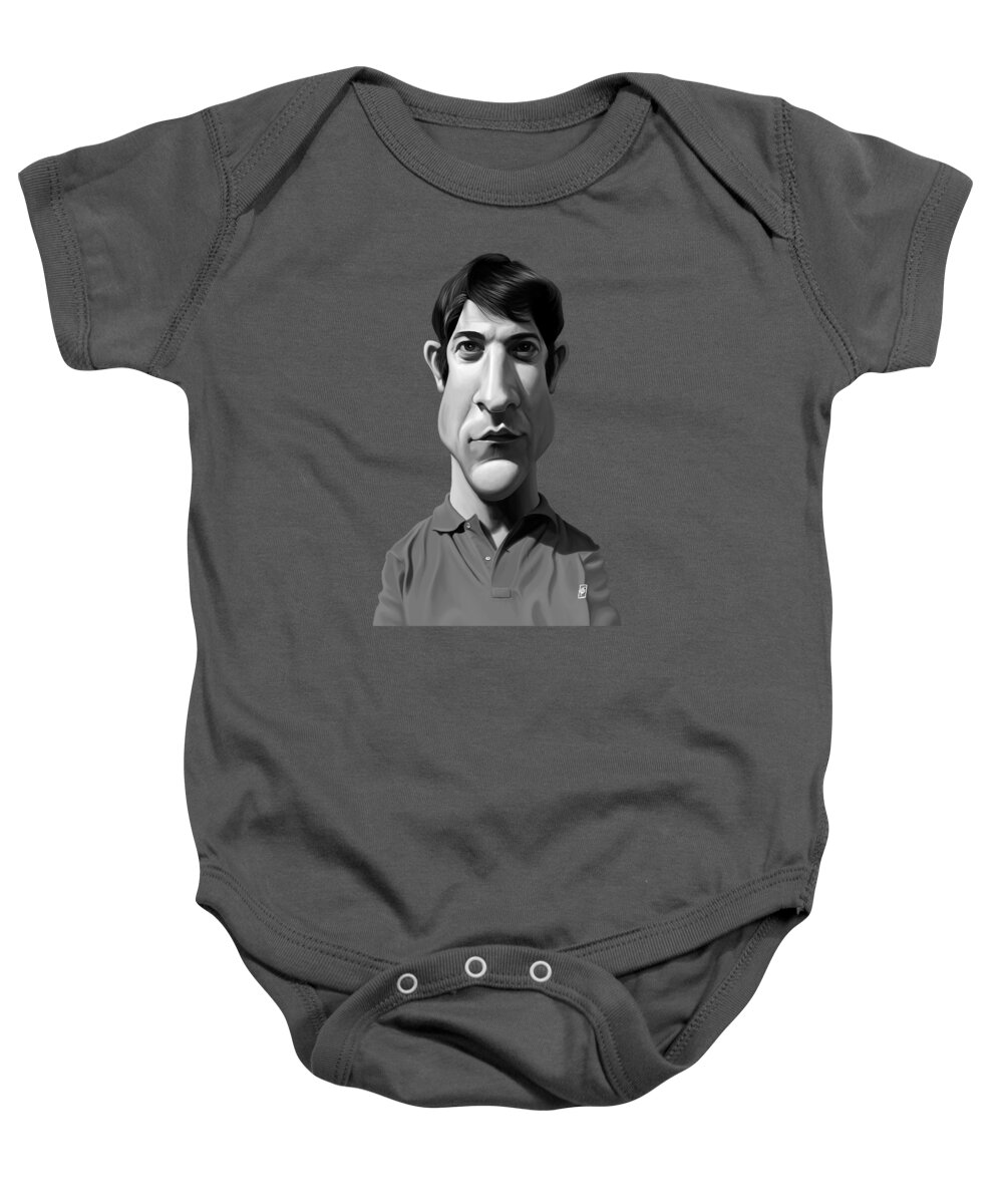 Illustration Baby Onesie featuring the digital art Celebrity Sunday - Dustin Hoffman by Rob Snow