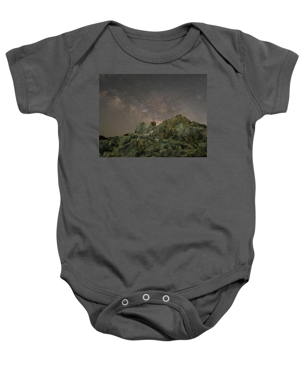 Milkyway Baby Onesie featuring the photograph Center of our world by Daniel Hayes