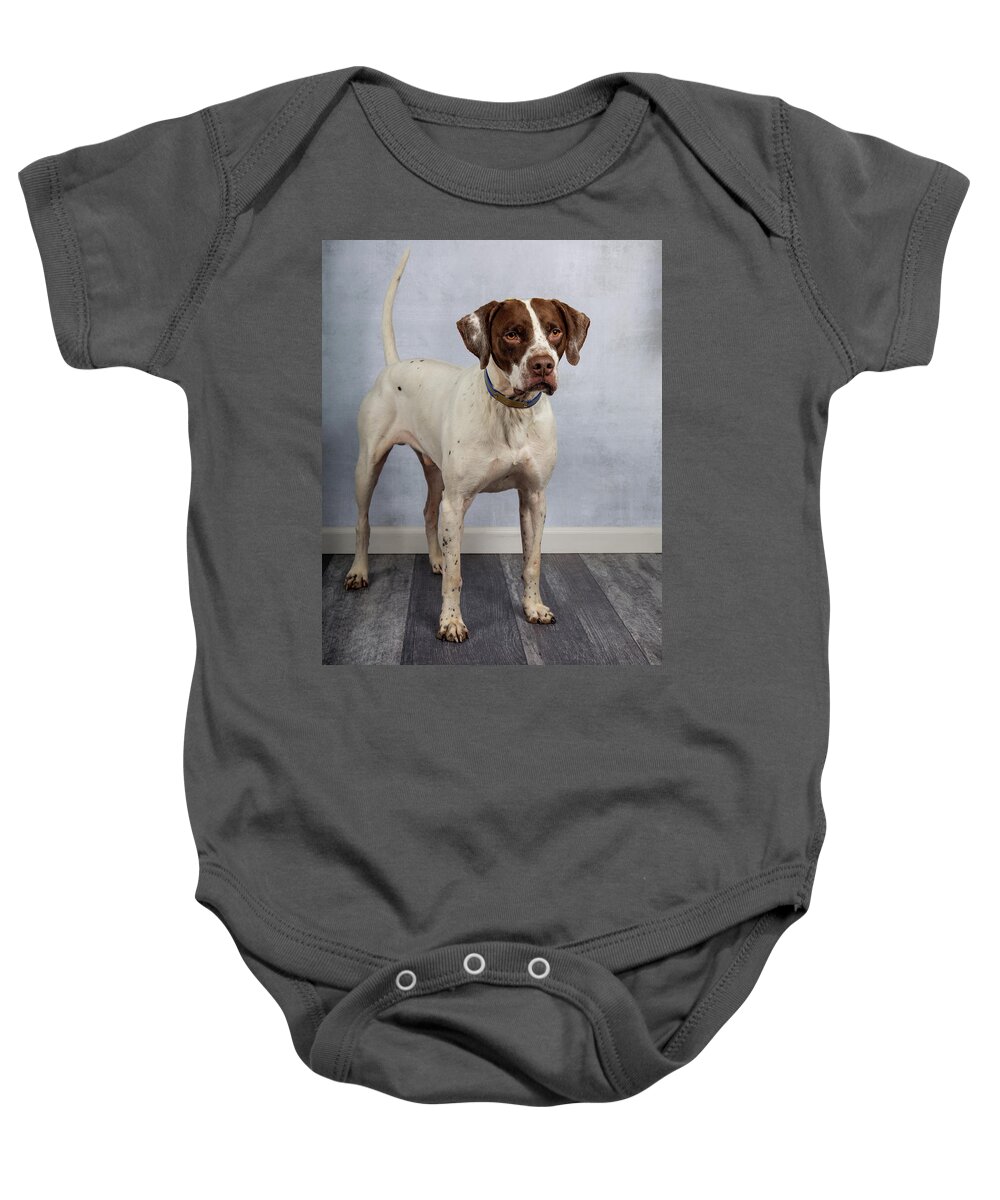 January2020 Baby Onesie featuring the photograph Charlie Standing by Rebecca Cozart