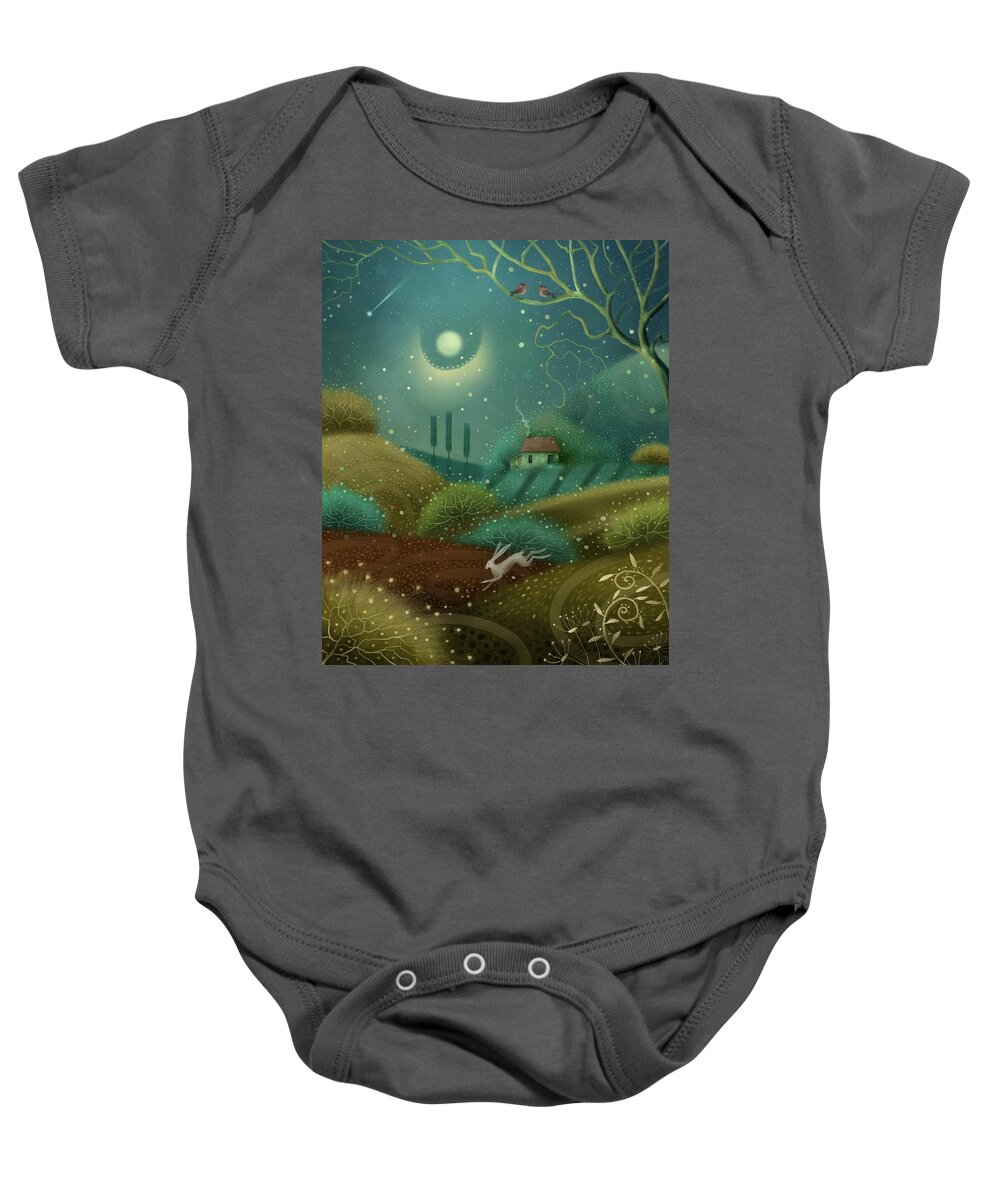 Landscape Baby Onesie featuring the painting Chasing Stars by Joe Gilronan