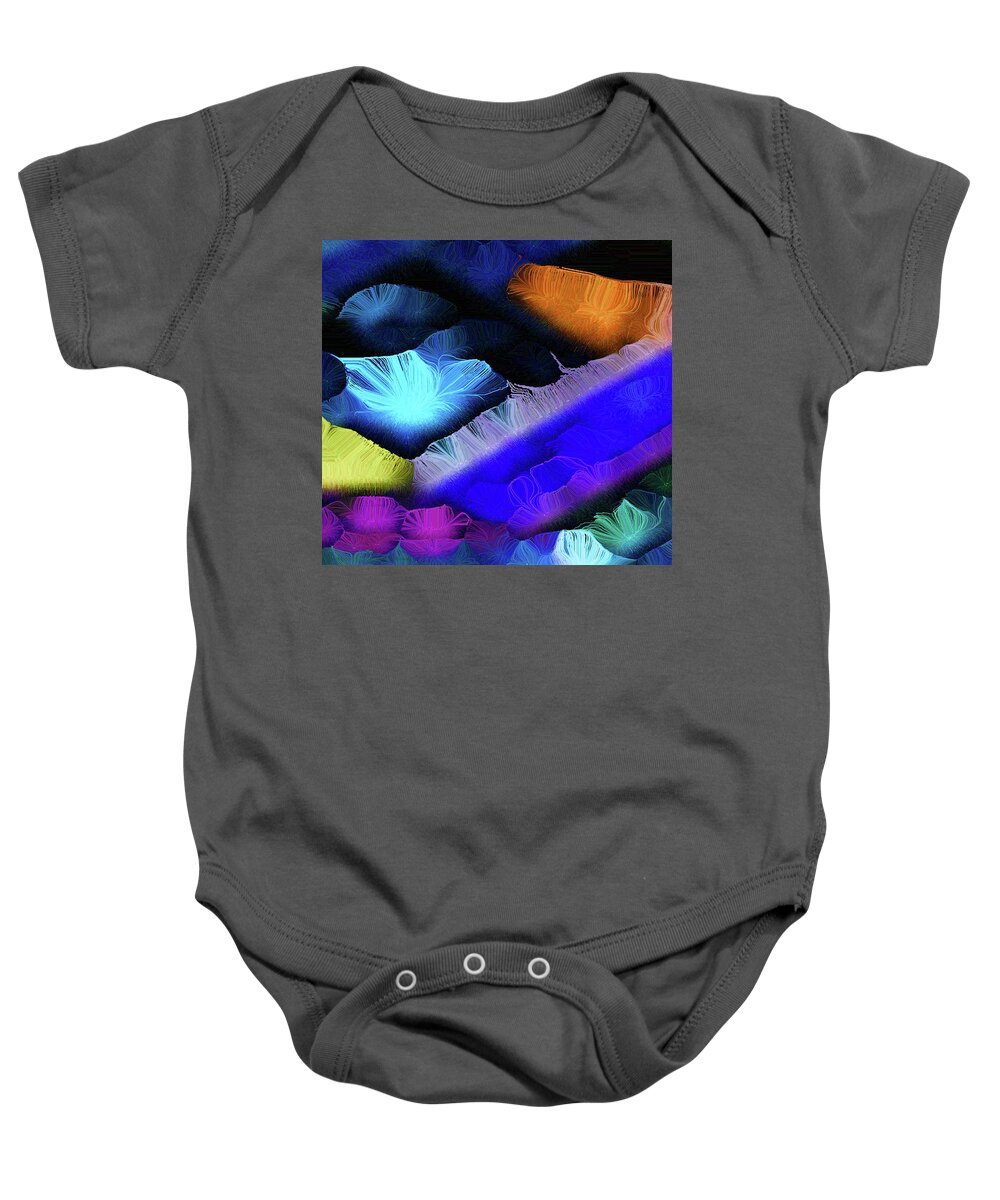 Silk-featherbrush Artstyle Paintings Baby Onesie featuring the digital art Children of Rumis Vision of Love and Peace Number 1 by Aberjhani