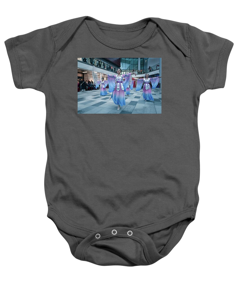 Dance Baby Onesie featuring the photograph Chinese New Year Dance by Andrew Lalchan