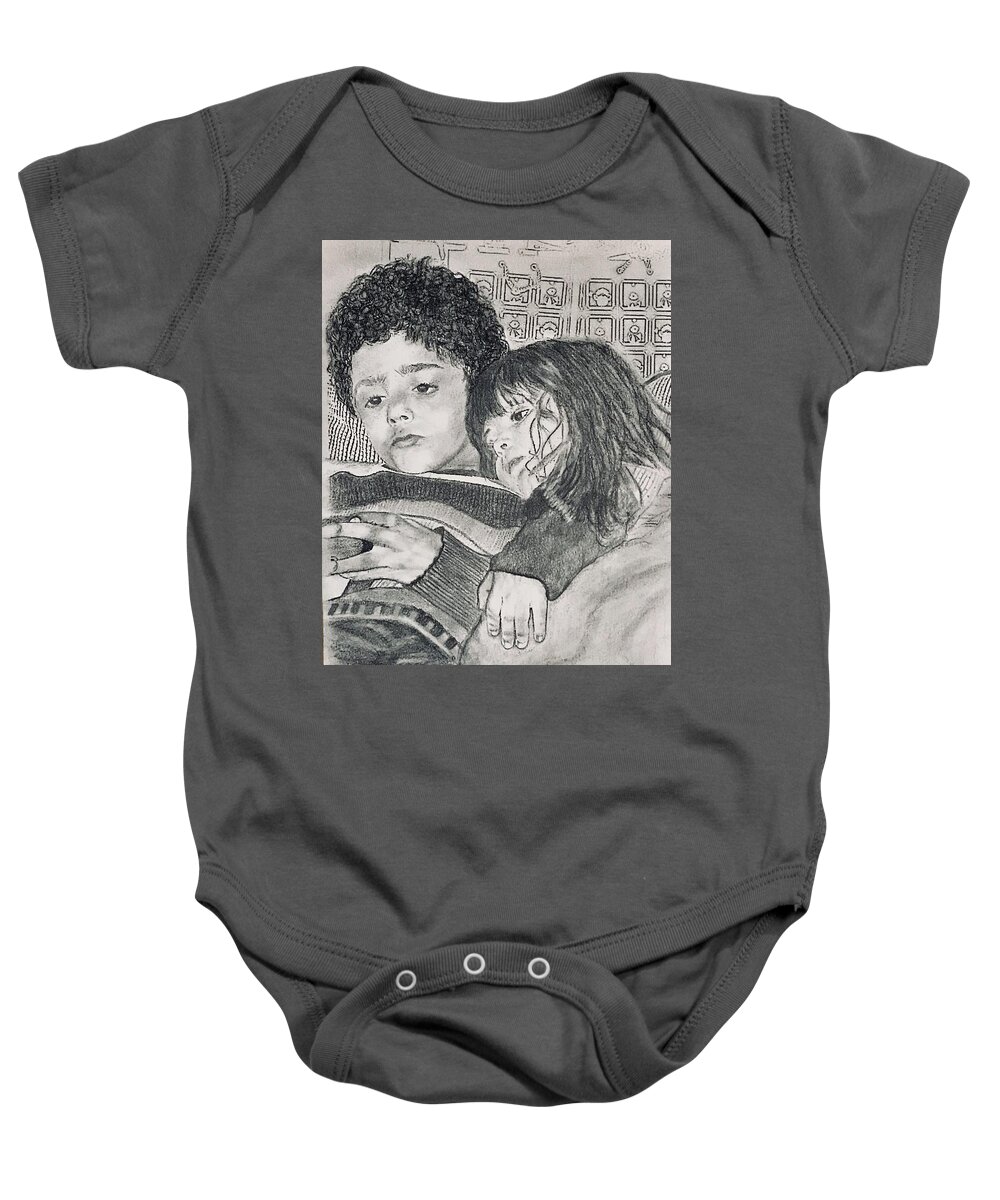 Two Toddler Baby Onesie featuring the painting Christmas Eve by Juliette Becker