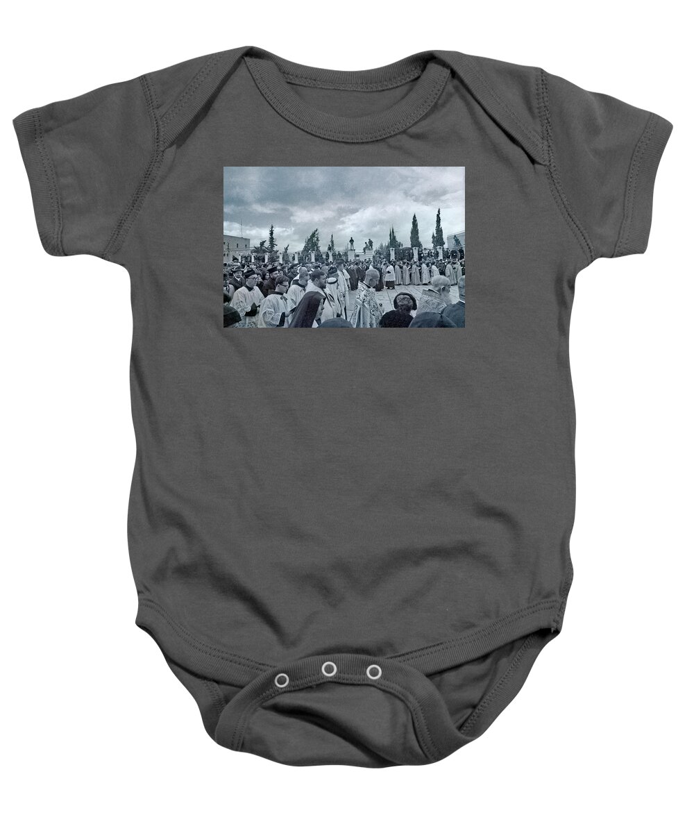 1969 Baby Onesie featuring the photograph Christmas Procession in 1969 by Munir Alawi