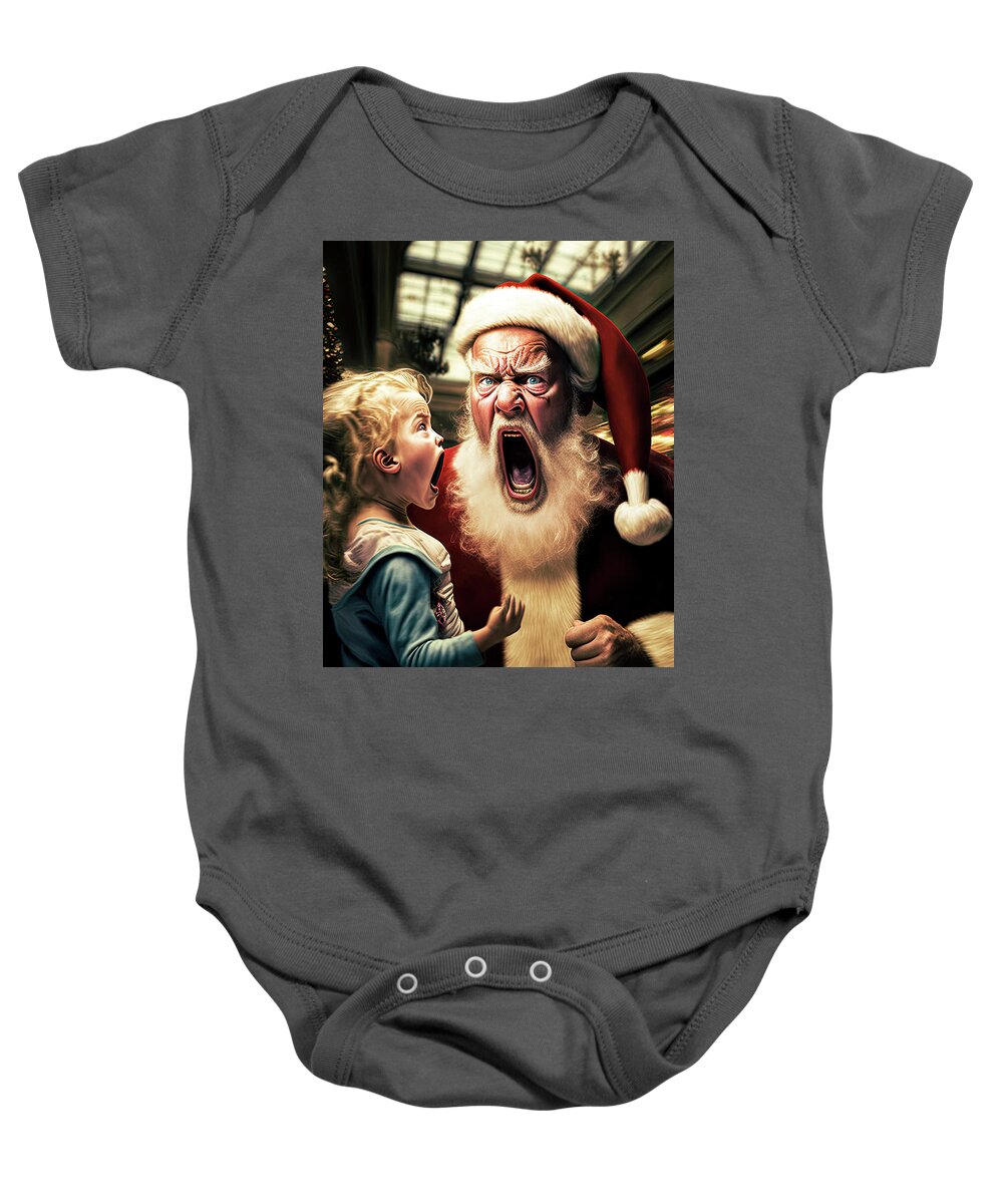 Christmas Baby Onesie featuring the painting Christmas Theraphy by Bob Orsillo