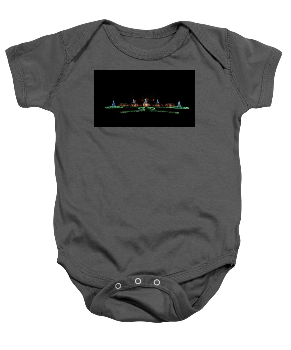 Christmas Tree Baby Onesie featuring the photograph Christmas Tree Lights by Louis Dallara