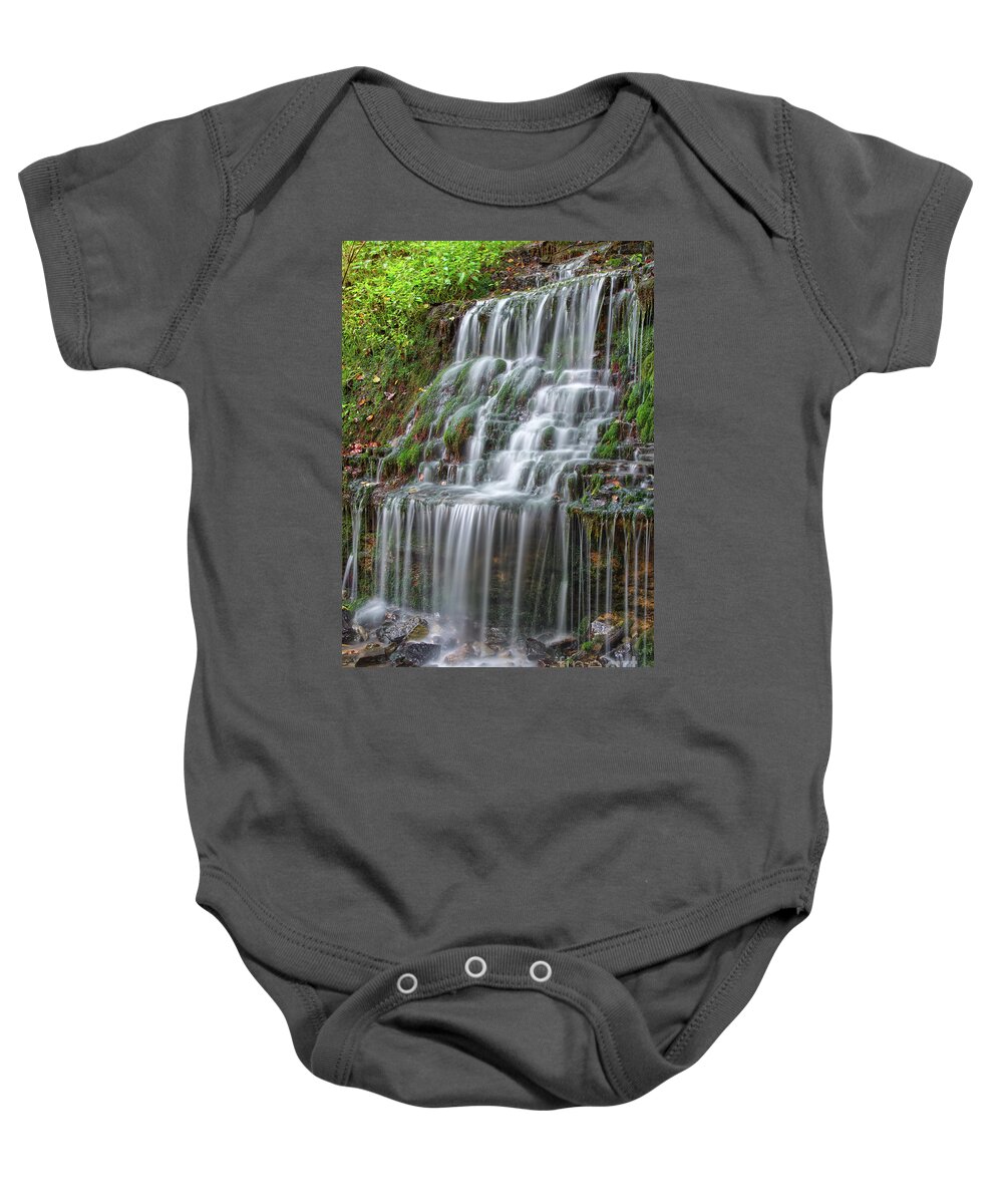 Waterfalls Baby Onesie featuring the photograph City Lake Falls 14 by Phil Perkins