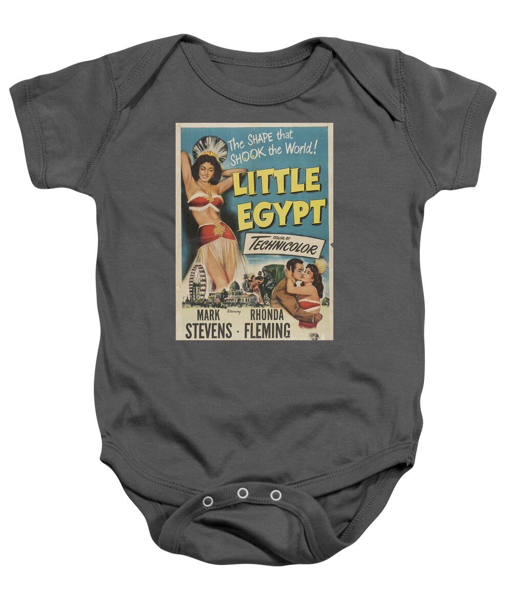 Little Baby Onesie featuring the painting Classic Movie Poster - Little Egypt by Esoterica Art Agency