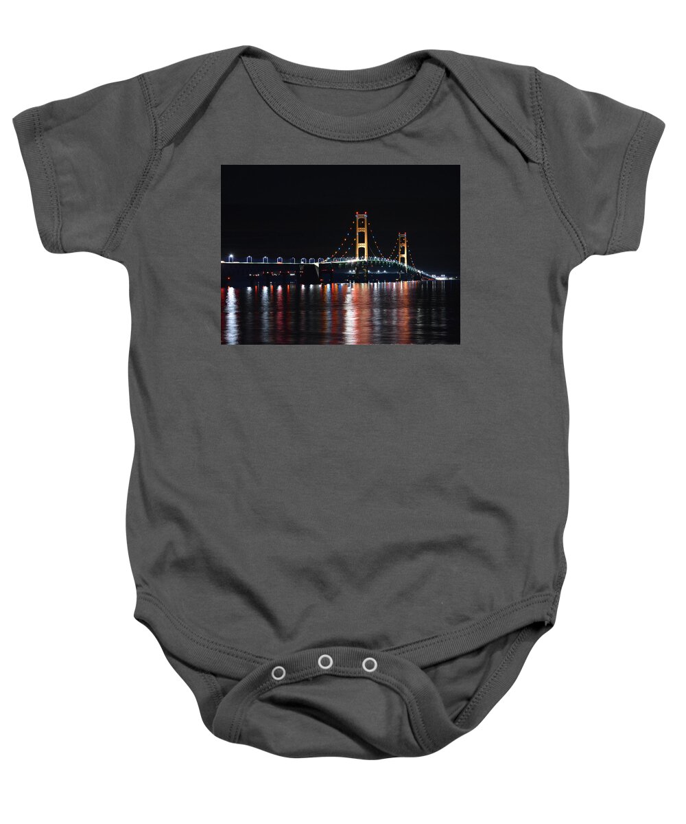 Michigan Baby Onesie featuring the photograph Clear July Night by Keith Stokes