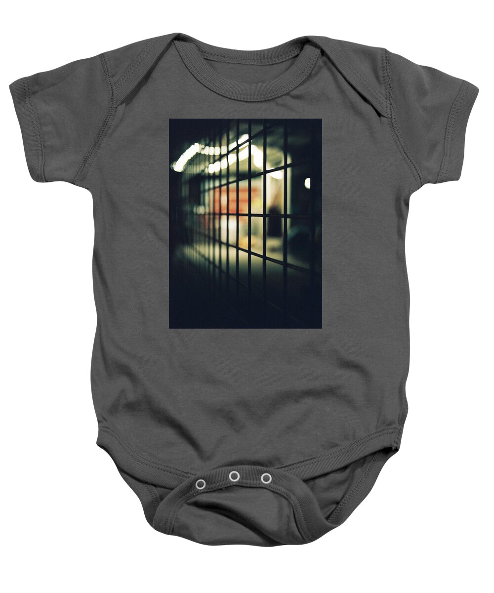 Construction Baby Onesie featuring the photograph Closed construction site by Barthelemy De Mazenod