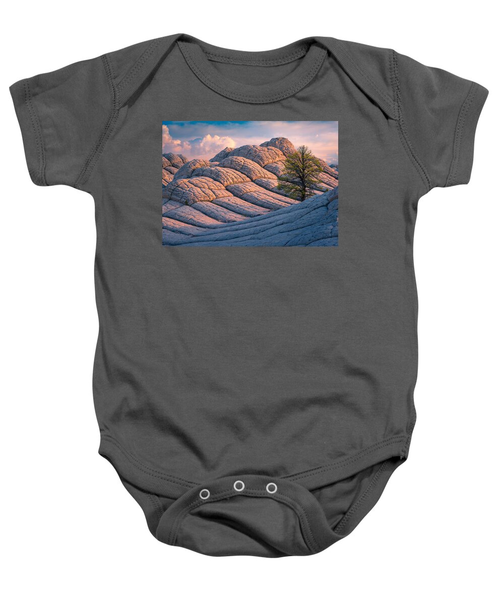 Vermilion Baby Onesie featuring the photograph Cloud #9 by Peter Boehringer
