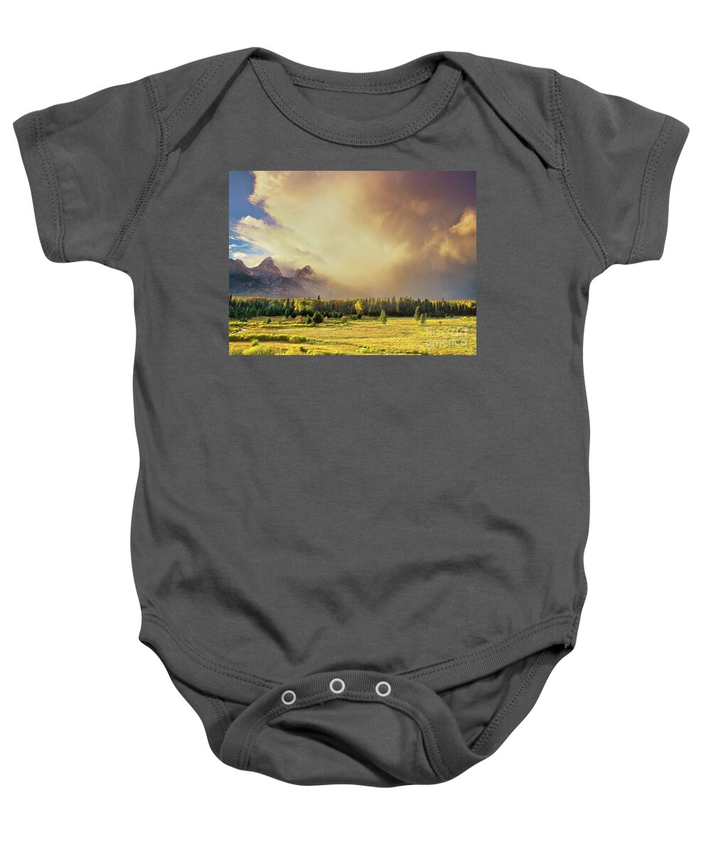 Dave Welling Baby Onesie featuring the photograph Clouds Blacktail Ponds Grand Tetons National Park by Dave Welling