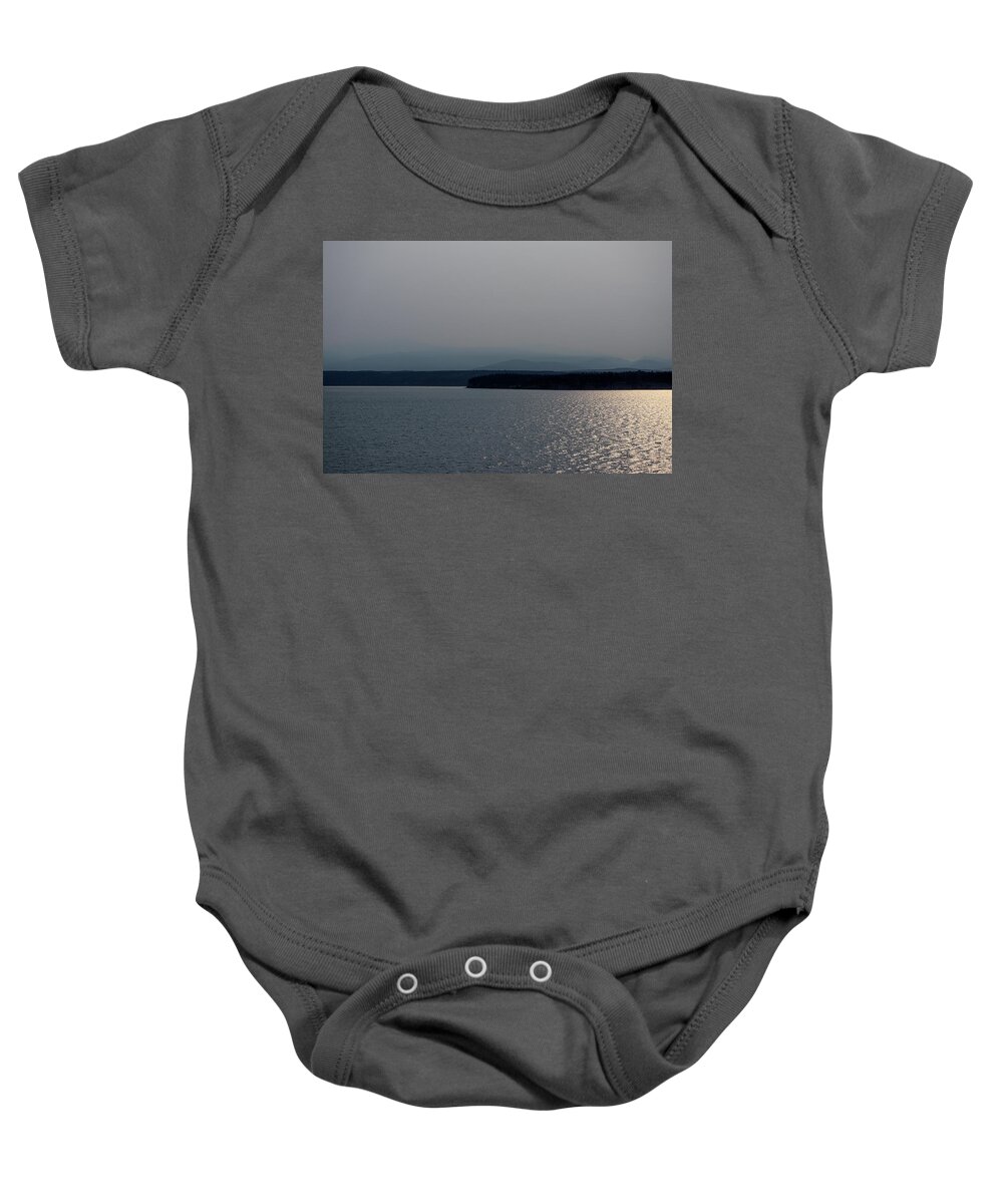 Coastal Baby Onesie featuring the photograph Coastal Evening Glisten by Ed Williams