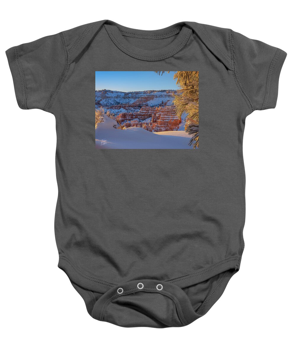 Art Baby Onesie featuring the photograph Cold Morning by Edgars Erglis