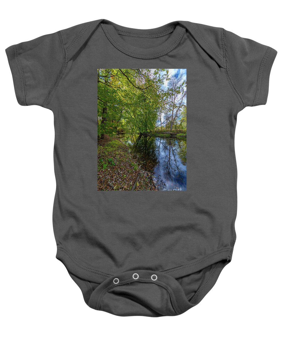 Autumn Baby Onesie featuring the photograph Collins Creek 5 by Roger Monahan