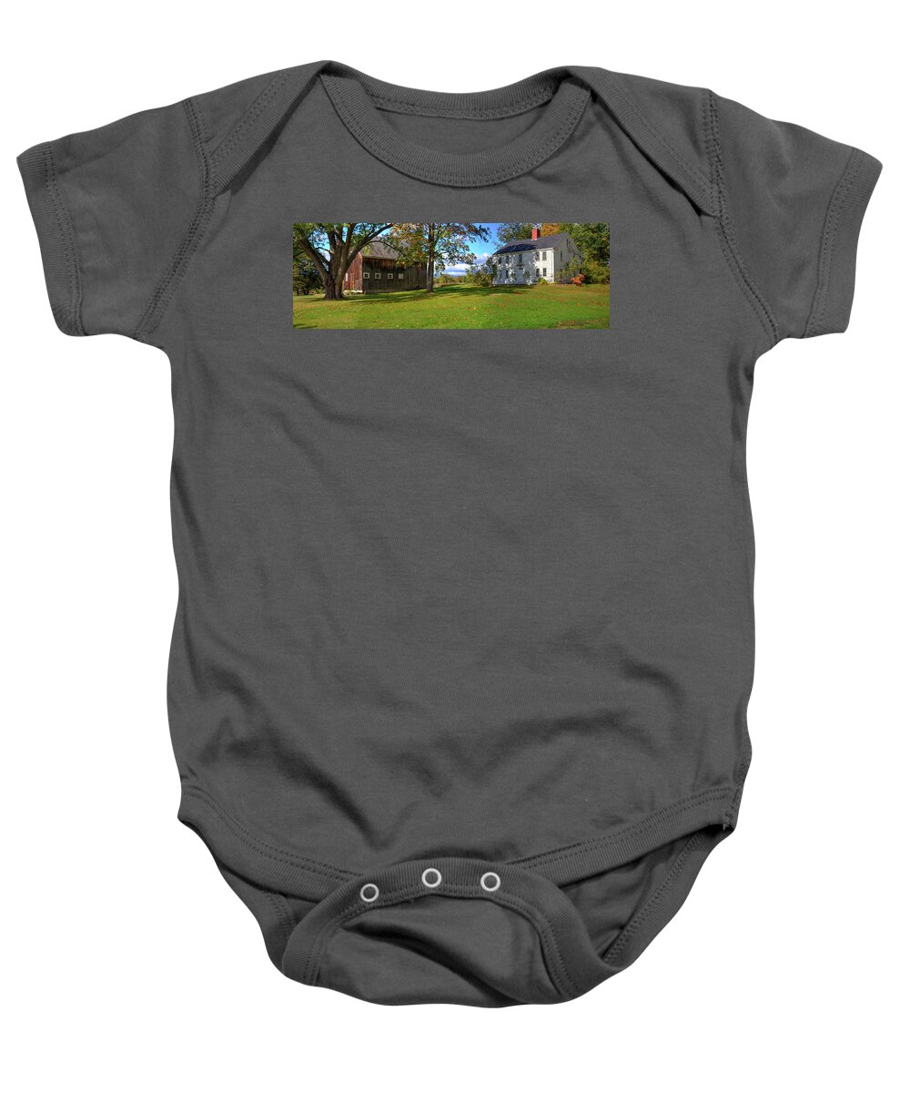 Fine Art Baby Onesie featuring the photograph Colonial Style Farm by Robert Harris