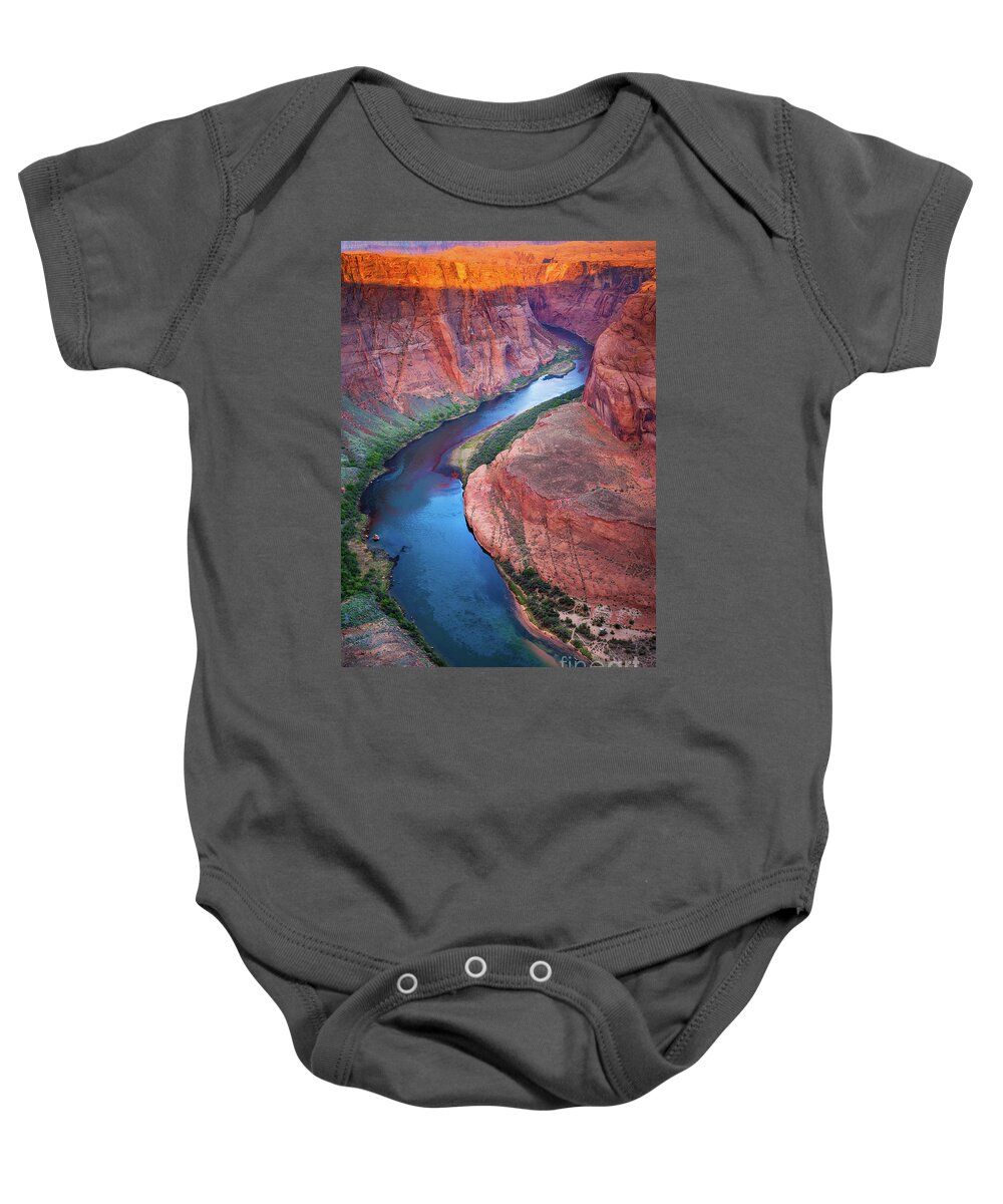 America Baby Onesie featuring the photograph Colorado River Bend by Inge Johnsson