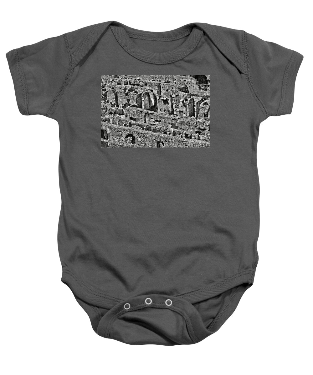 Colosseum Baby Onesie featuring the photograph Colosseum Hypogeum by Olivier Le Queinec