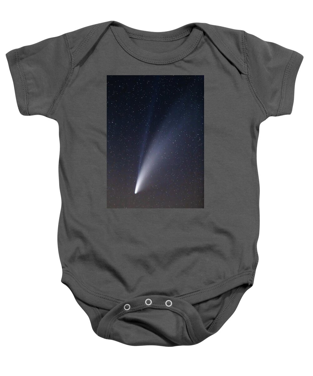 Night Baby Onesie featuring the photograph Comet NEOWISE by Tim Kirchoff
