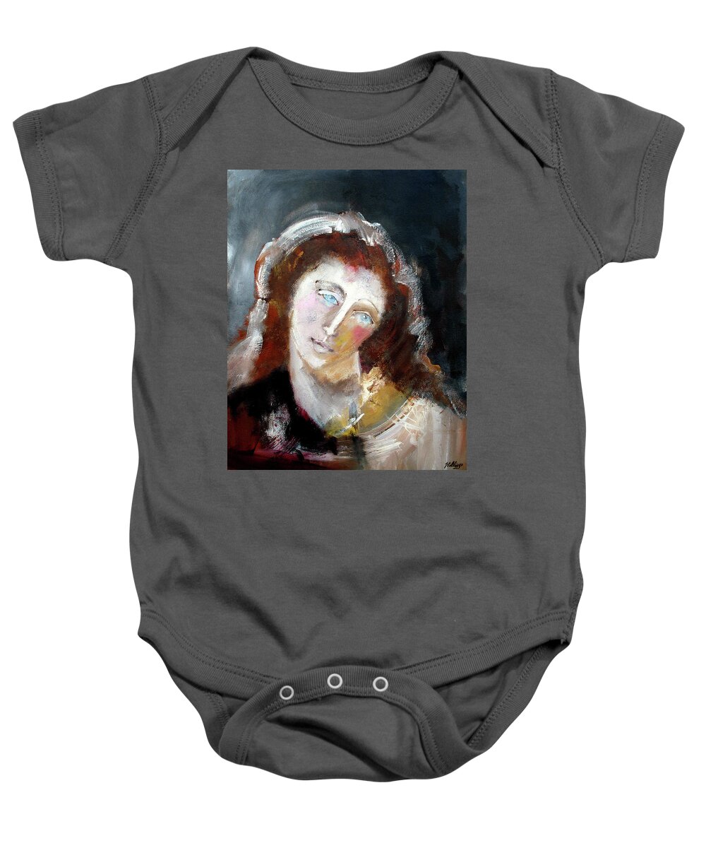 Figurative Baby Onesie featuring the painting Compassion by Jim Stallings
