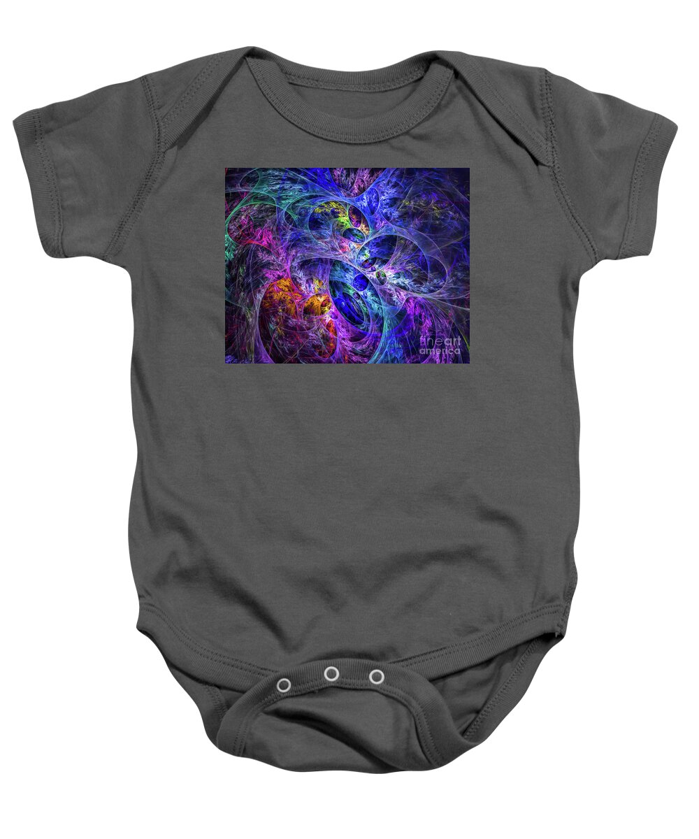 Abstract Art Baby Onesie featuring the digital art Conception No 5 by Olga Hamilton
