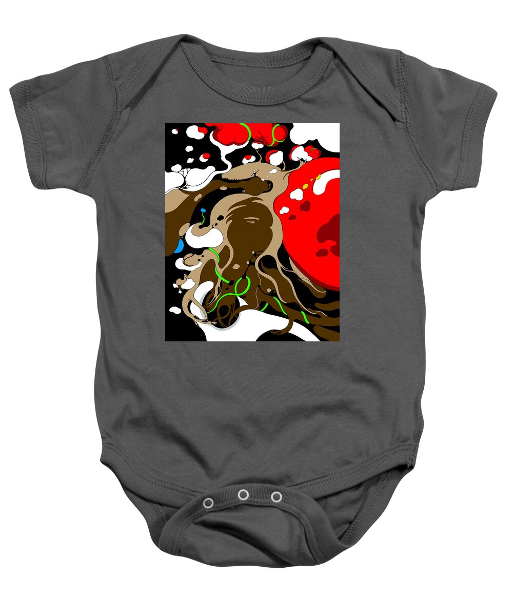 Vines Baby Onesie featuring the digital art Contemplating Transcendence by Craig Tilley