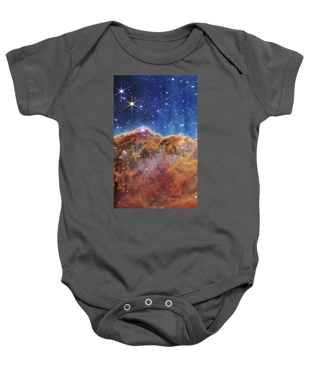 Ngc 3324 Baby Onesie featuring the photograph Cosmic Cliff Center Panel by Karen Foley
