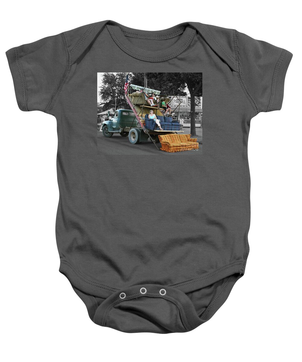 Couch Potato Baby Onesie featuring the photograph Couch Potato Transformer by Ron Long