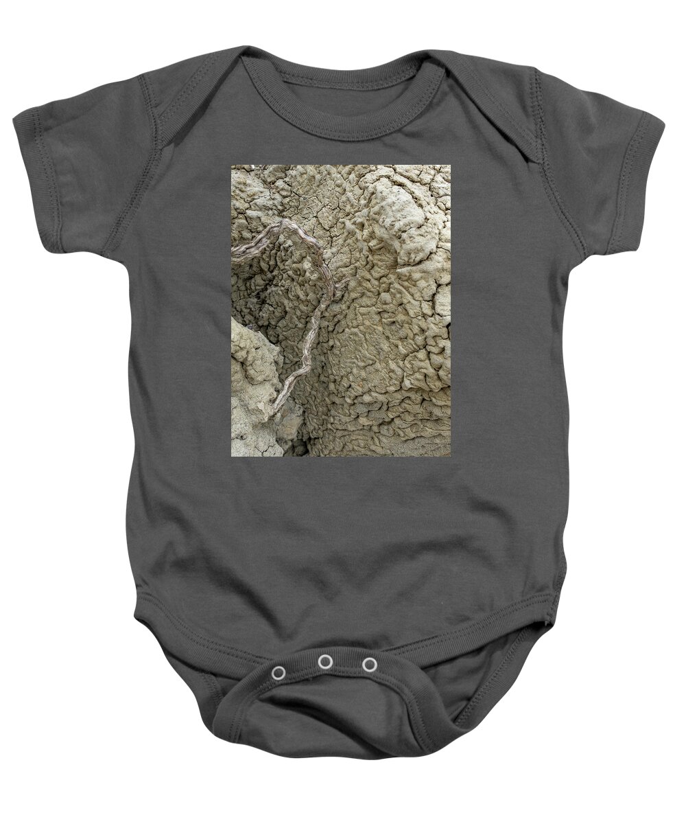 Abstract Baby Onesie featuring the photograph Cracked Earth Texture by Phil And Karen Rispin