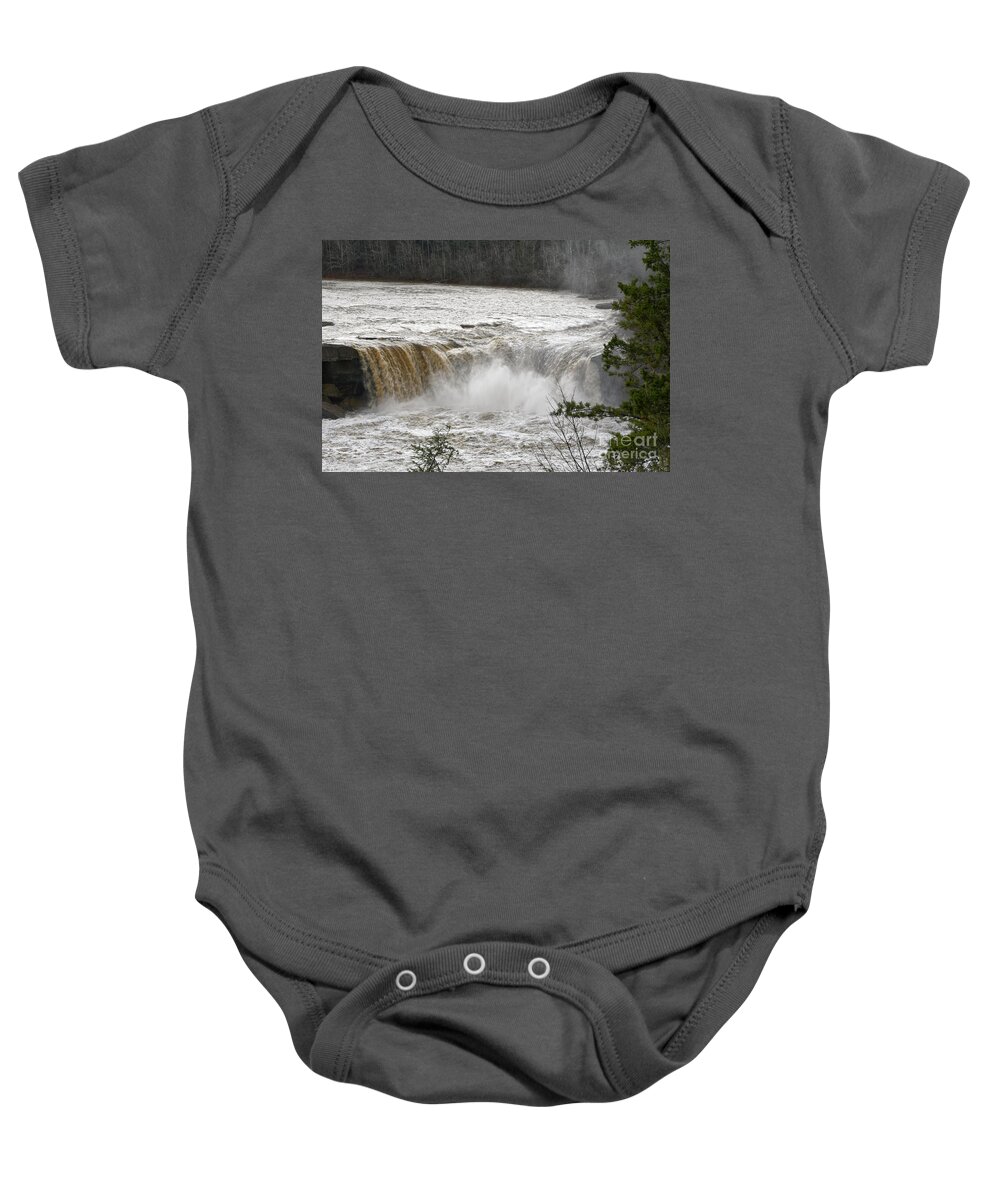 Cumberland Falls Baby Onesie featuring the photograph Cumberland Falls 19 by Phil Perkins