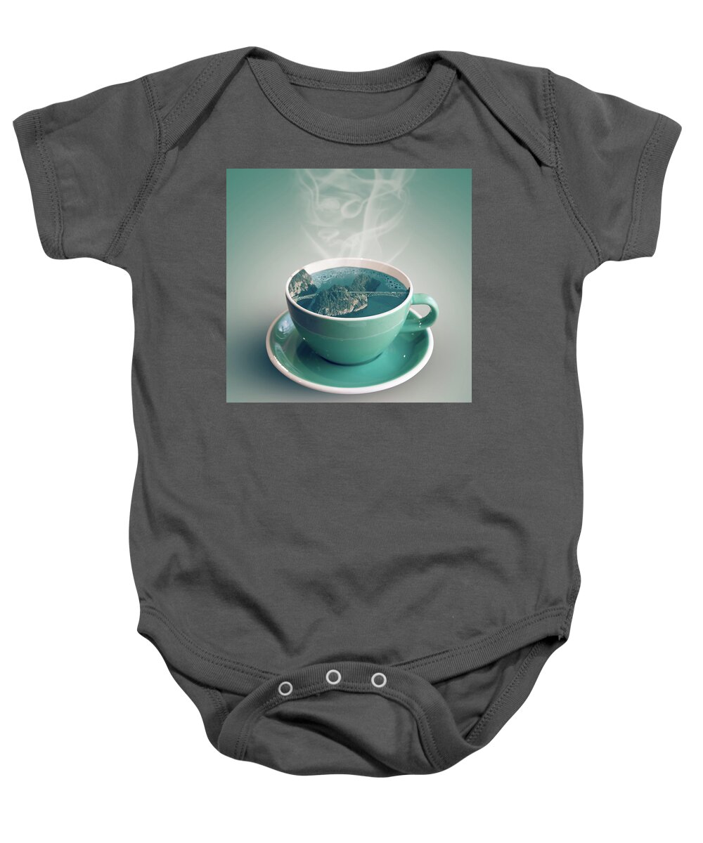 Deception Pass Baby Onesie featuring the photograph Cup of Deception by Michael Rauwolf