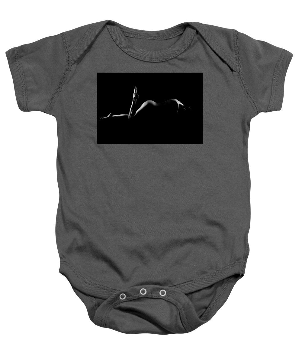 Woman Baby Onesie featuring the photograph Curves in Black by David Naman