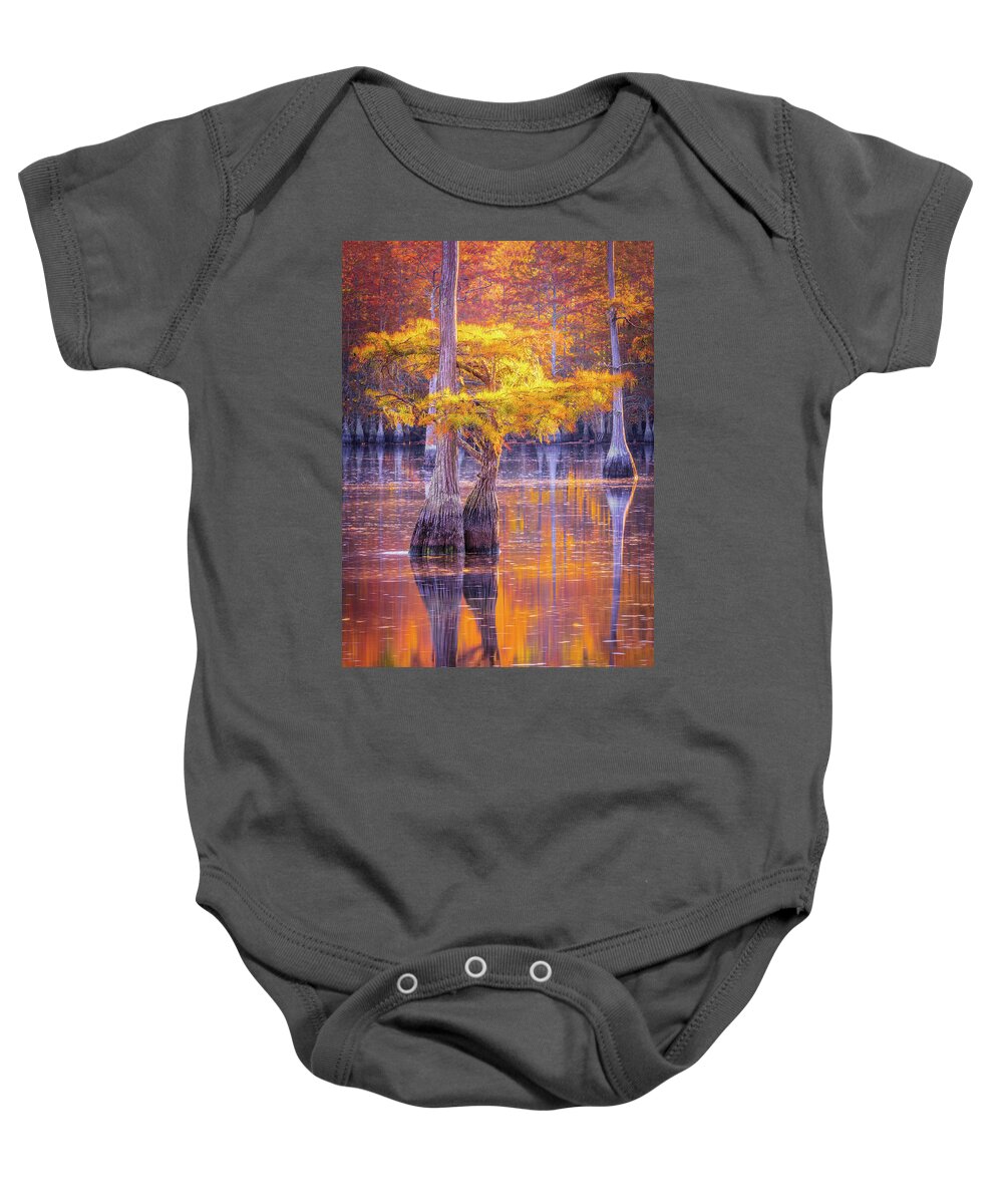 Reflections Baby Onesie featuring the digital art Cypress by Kevin McClish