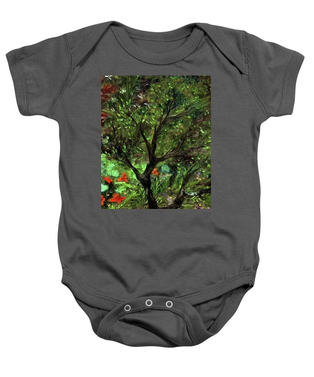  Baby Onesie featuring the painting Dark Tree by FT McKinstry