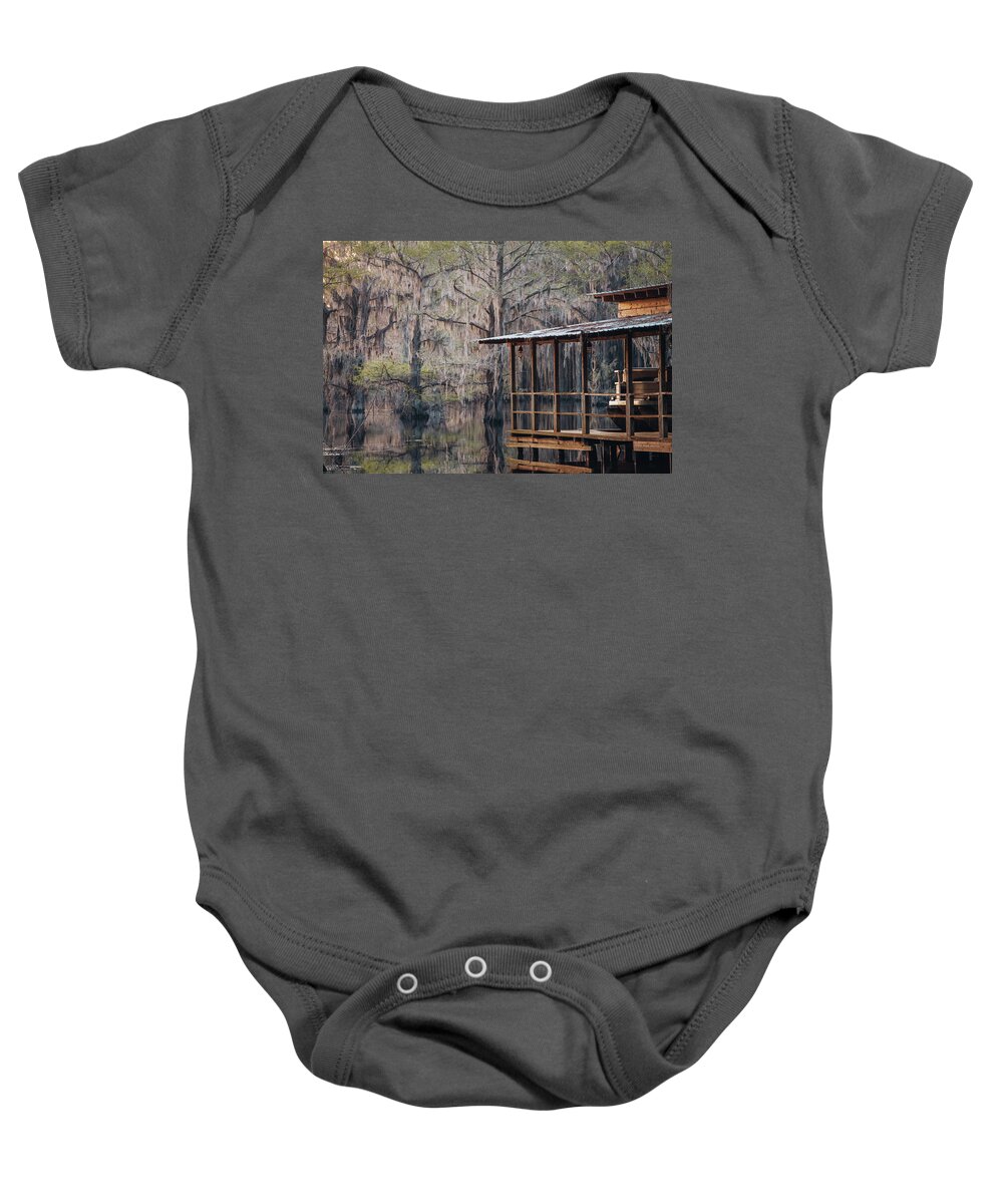 Caddo Lake Baby Onesie featuring the photograph Day at Caddo Lake by Iris Greenwell