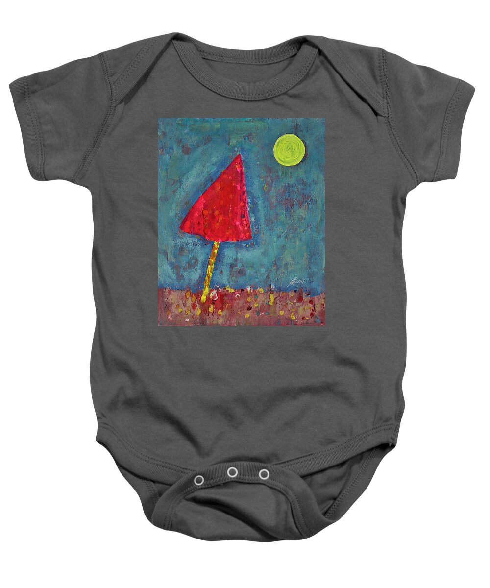 Beach Baby Onesie featuring the painting Dayglow original painting by Sol Luckman
