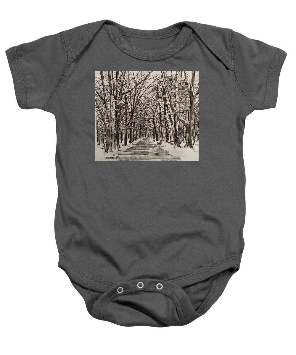  Baby Onesie featuring the painting Deep Roots by Try Cheatham