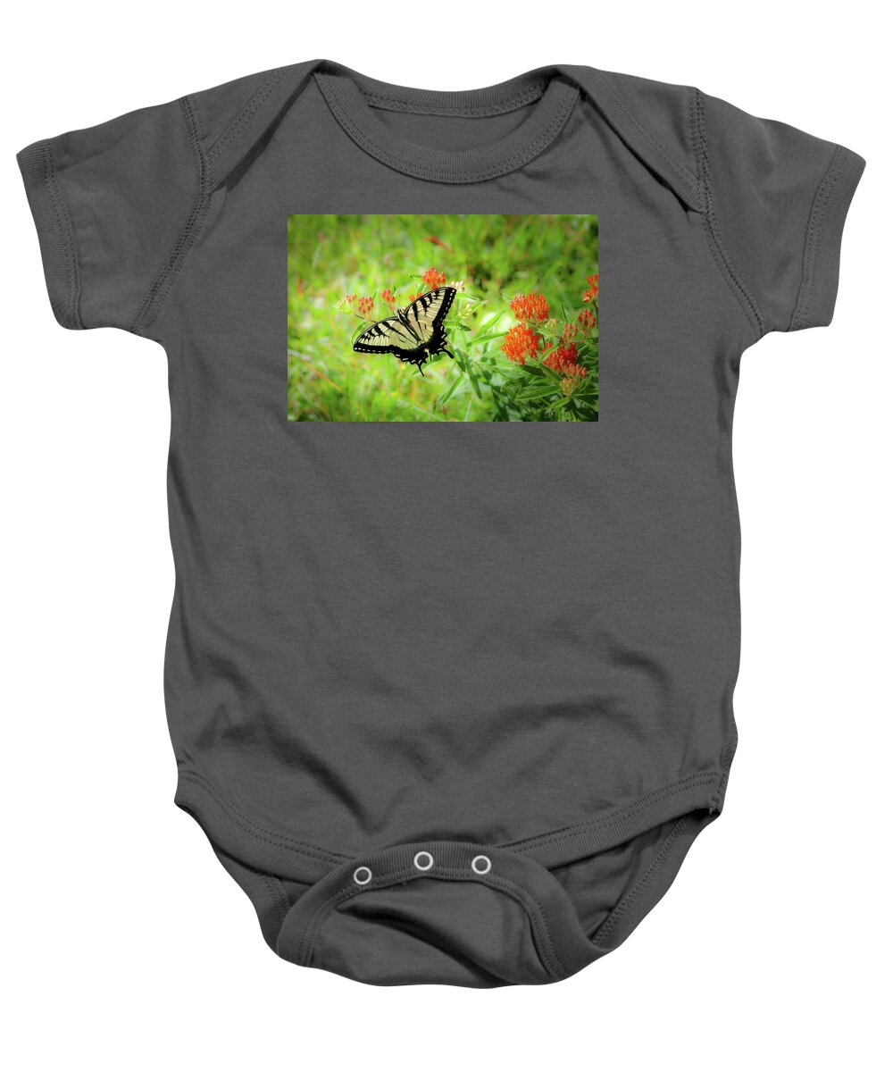 North Carolina Baby Onesie featuring the photograph Delicate Butterfly by Dan Carmichael