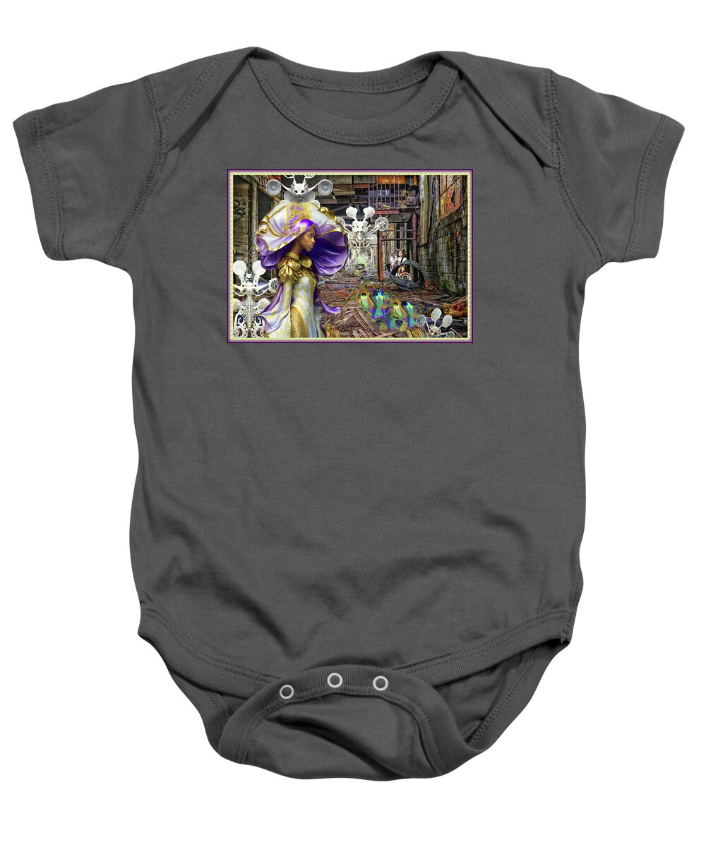 Delve Baby Onesie featuring the digital art Delve Into Fantasy by Constance Lowery