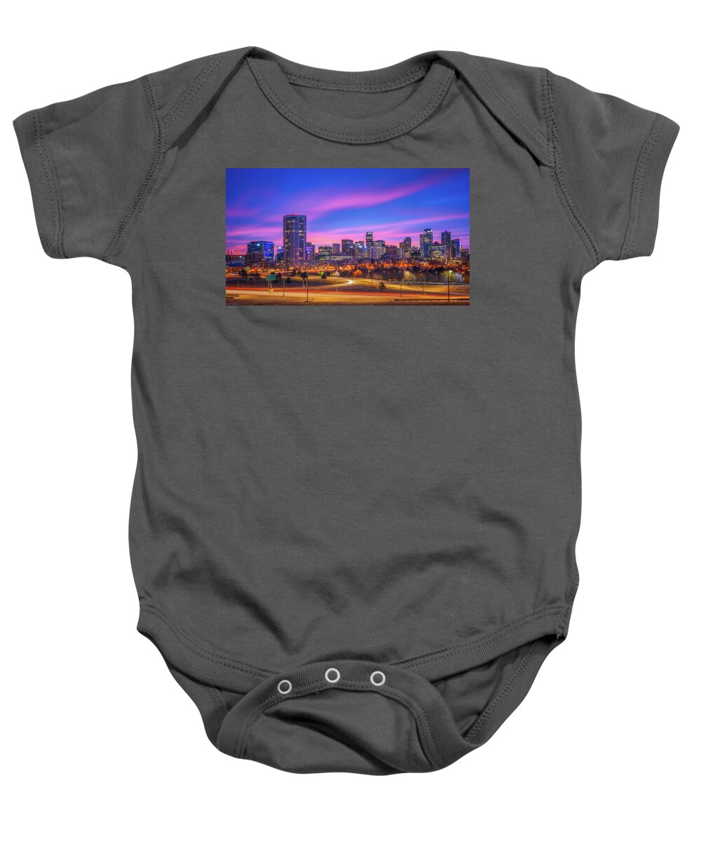 Denver Baby Onesie featuring the photograph Denvers Morning Commute by Darren White
