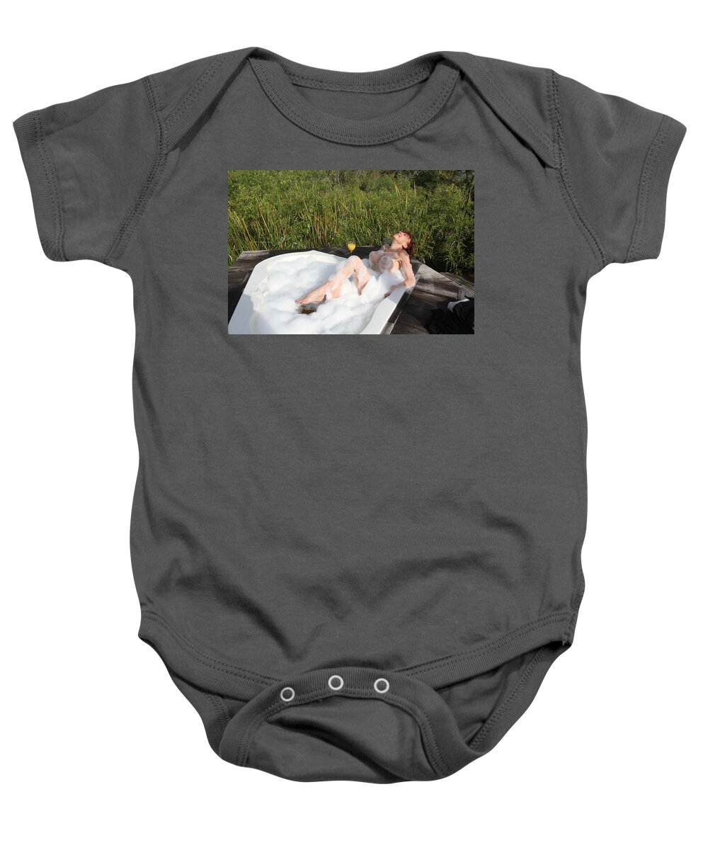 Lucky Cole Biker Speakeasy Baby Onesie featuring the photograph Desiree Bath 2328 by Lucky Cole