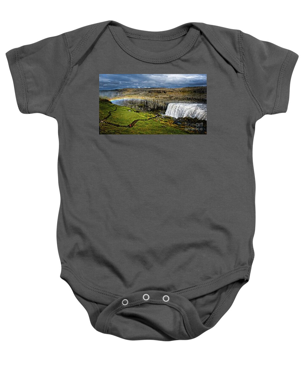Dettifoss Baby Onesie featuring the photograph Detti-Bow by Neil Shapiro