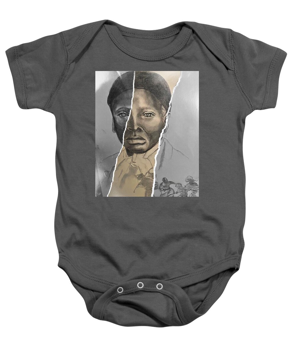  Baby Onesie featuring the mixed media Divided by Angie ONeal