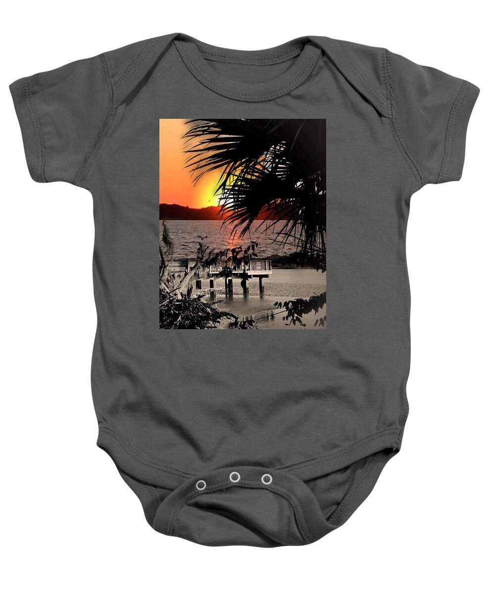Peir Pressure Baby Onesie featuring the photograph Dockside Service by John Anderson