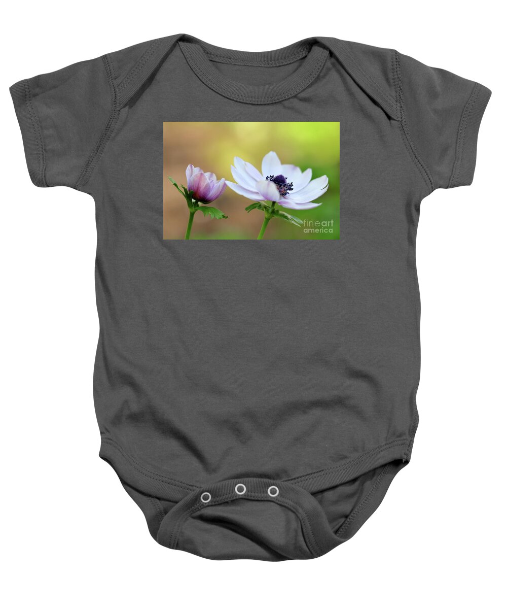 Nature Baby Onesie featuring the photograph Double Anemone by Baggieoldboy