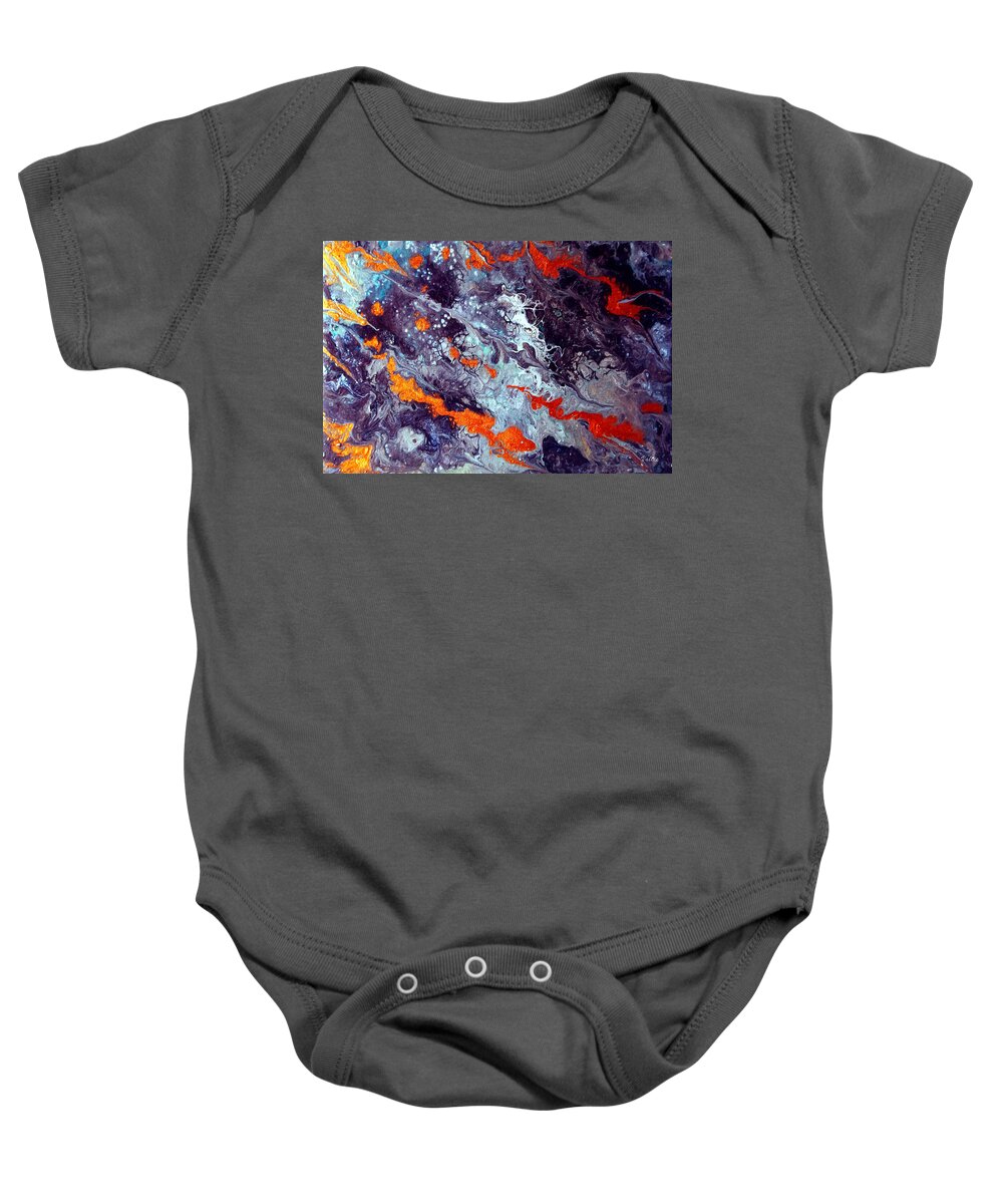 Dragon Baby Onesie featuring the painting Dragon Nebula by Vallee Johnson