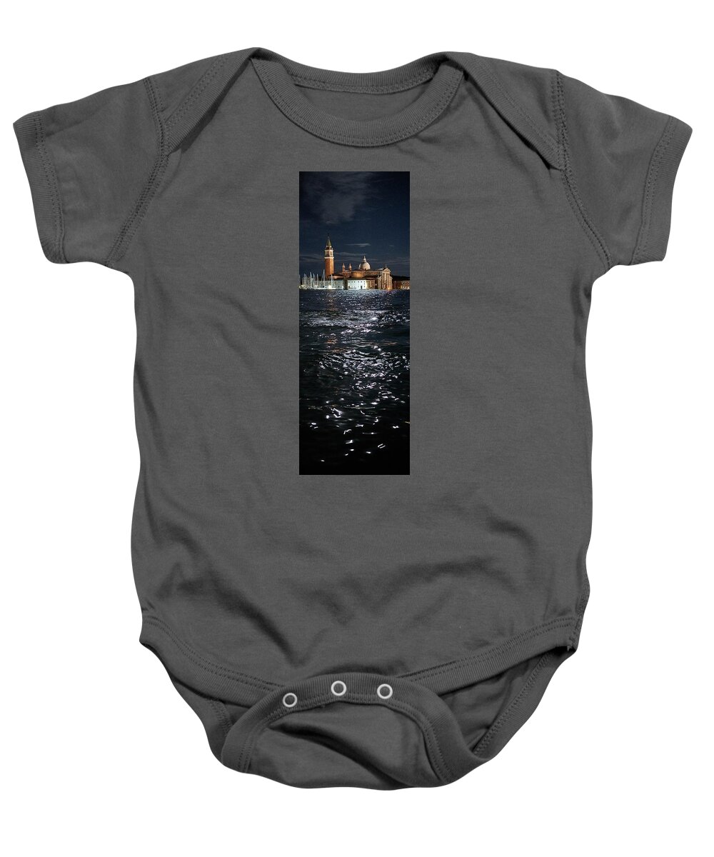 Reflections Baby Onesie featuring the photograph DSC1225- Reflections of moon - Saint George by Marco Missiaja