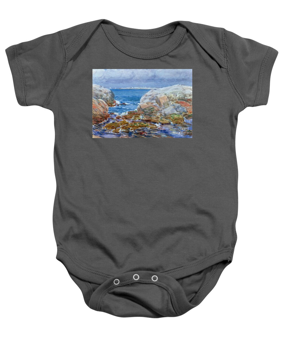 Seascape Baby Onesie featuring the painting Duck Island by Childe Hassam