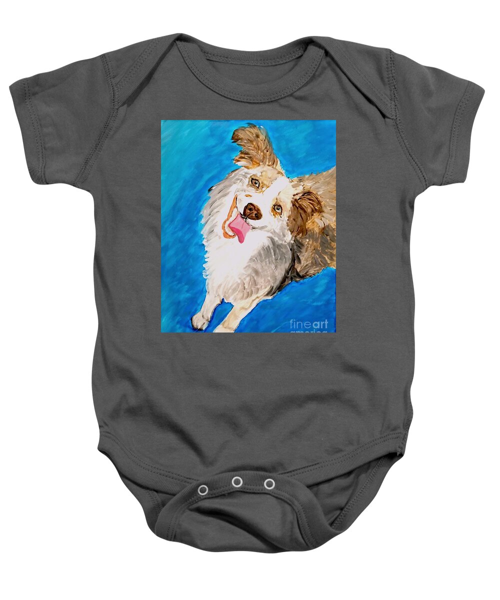 Date With Paint Baby Onesie featuring the painting DWP 12052020b by Ania M Milo